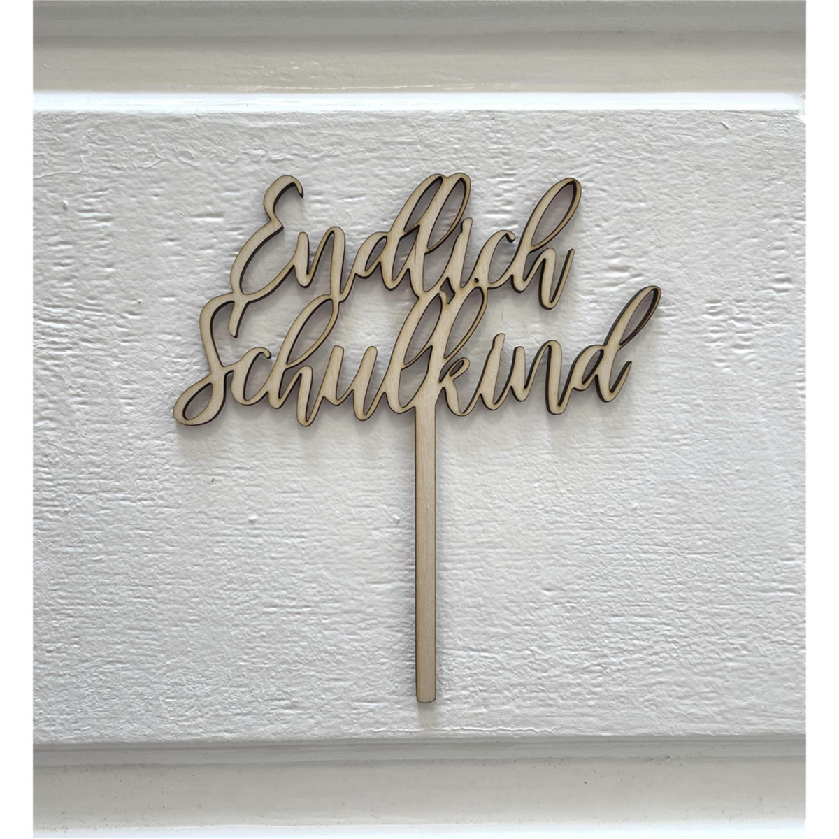 Einschulung Deko Holz "Endlich Schulkind" - 3D Tischaufsteller Mit Schultüte