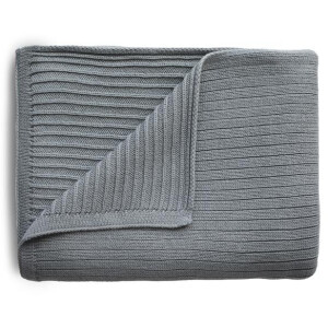 Mushie Strickdecke Biobaumwolle Rib