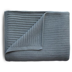 Mushie Strickdecke Biobaumwolle Rib