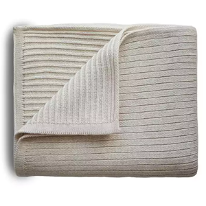 Mushie Strickdecke Biobaumwolle Rib