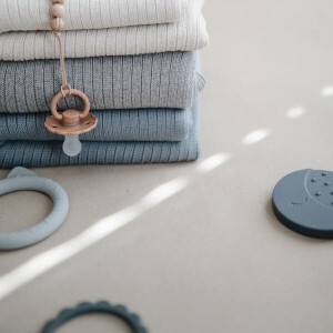 Mushie Strickdecke Biobaumwolle Rib