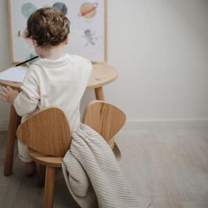 Mushie Strickdecke Biobaumwolle Rib